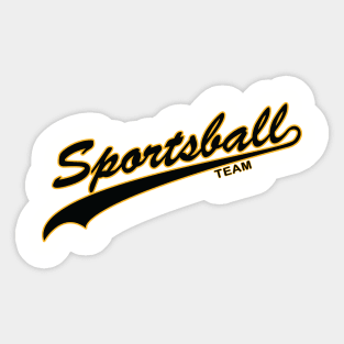 Sportsball! (Black & Yellow) Sticker